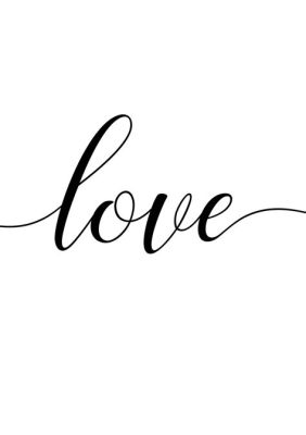 how to spell love in cursive